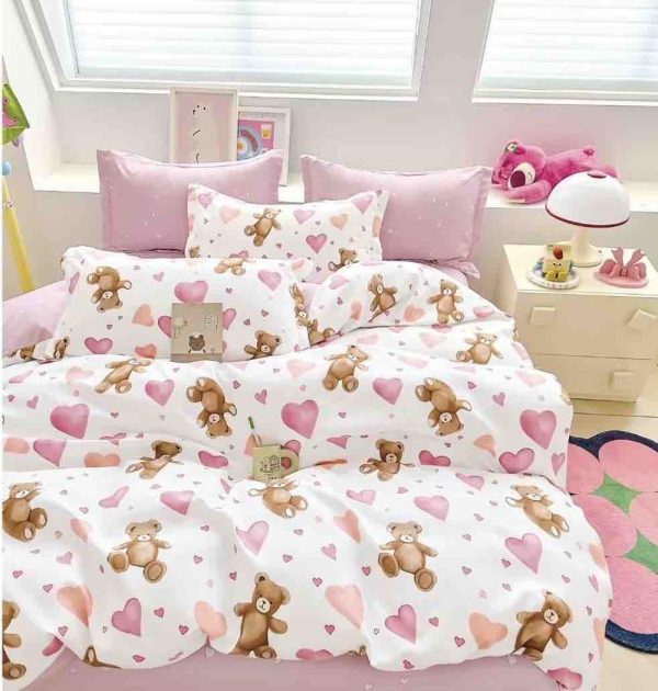 JOLFSI06 Lenjerie de Pat Single - Bumbac Finet 4 Piese