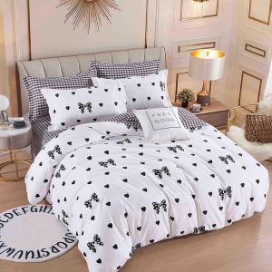 Lenjerie de Pat Single - Bumbac Finet 4 Piese