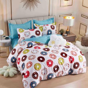 Lenjerie de Pat Single - Bumbac Finet 4 Piese