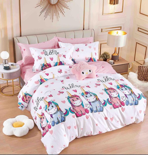 JOLFSI15 Lenjerie de Pat Single - Bumbac Finet 4 Piese