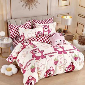 Lenjerie de Pat Single - Bumbac Finet 4 Piese