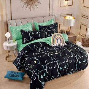 Lenjerie de Pat Single - Bumbac Finet 4 Piese