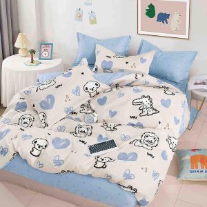 Lenjerie de Pat Single - Bumbac Finet 4 Piese