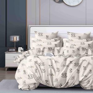 Lenjerie de Pat Single - Bumbac Finet 4 Piese