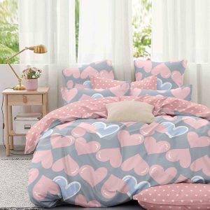 Lenjerie de Pat Single - Bumbac Finet 4 Piese