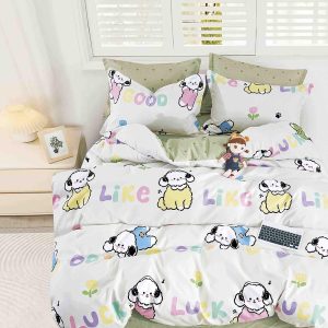 Lenjerie de Pat Single - Bumbac Finet 4 Piese