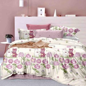 Lenjerie de Pat Single - Bumbac Finet 4 Piese