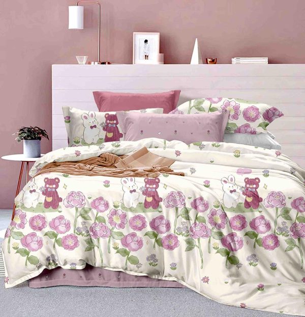 JOLFSI27 Lenjerie de Pat Single - Bumbac Finet 4 Piese