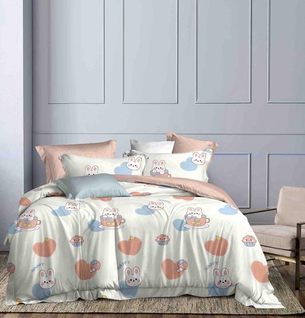 Lenjerie de Pat Single - Bumbac Finet 4 Piese