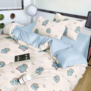 Lenjerie de Pat Single - Bumbac Finet 4 Piese