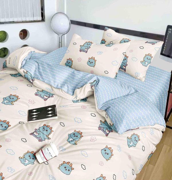 Lenjerie de Pat Single - Bumbac Finet 4 Piese