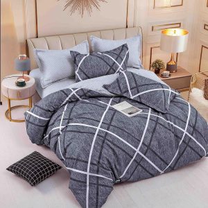 Lenjerie de Pat Single - Bumbac Finet 4 Piese