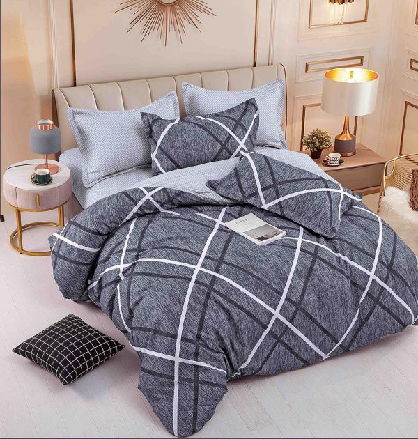 Lenjerie de Pat Single - Bumbac Finet 4 Piese