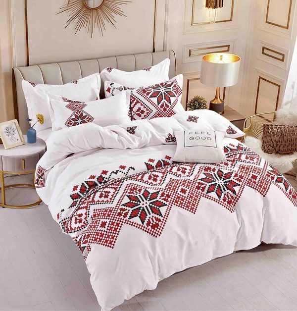 JOLFSI39 Lenjerie de Pat Single - Bumbac Finet 4 Piese