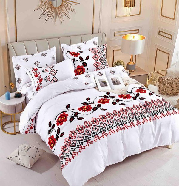 JOLFSI42 Lenjerie de Pat Single - Bumbac Finet 4 Piese