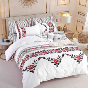 Lenjerie de Pat Single - Bumbac Finet 4 Piese