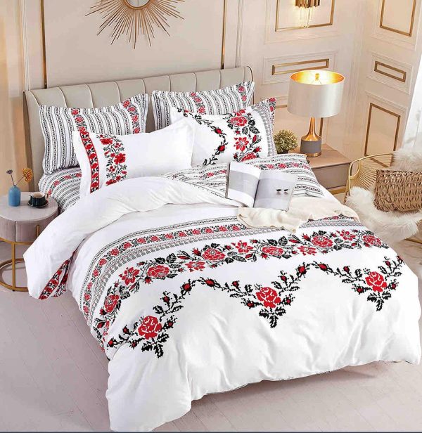 Lenjerie de Pat Single - Bumbac Finet 4 Piese