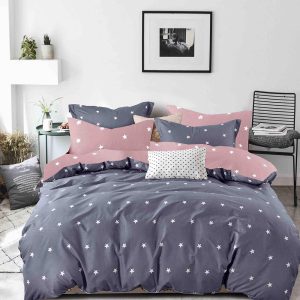 Lenjerie de Pat Single - Bumbac Finet 4 Piese