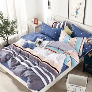 Lenjerie de Pat Single - Bumbac Finet 4 Piese