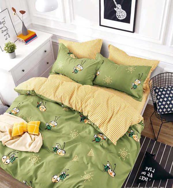 Lenjerie de Pat Single - Bumbac Finet 4 Piese