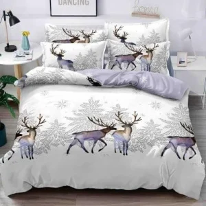 Lenjerie de Crăciun Pat Single - Bumbac Finet 3 Piese