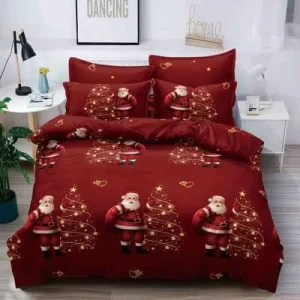 Lenjerie de Crăciun Pat Single - Bumbac Finet 3 Piese