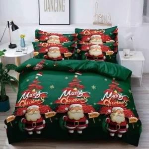 Lenjerie de Crăciun Pat Single - Bumbac Finet 3 Piese