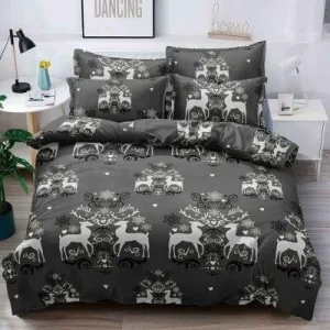 Lenjerie de Crăciun Pat Single - Bumbac Finet 3 Piese