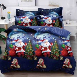 Lenjerie de Crăciun Pat Single - Bumbac Finet 3 Piese