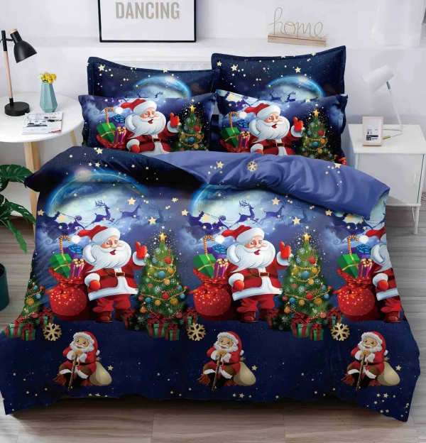 Lenjerie de Crăciun Pat Single - Bumbac Finet 3 Piese