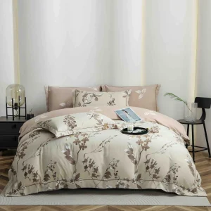 Lenjerie Pat Dublu cu Elastic Bumbac Finet 4 Piese Cutie Cadou