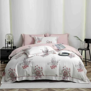 Lenjerie Pat Dublu cu Elastic Bumbac Finet 4 Piese Cutie Cadou