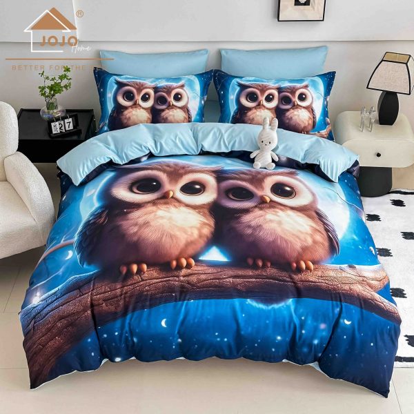 Lenjerie de Crăciun Pat Dublu cu Elastic - Imprimeu 5D 6 Piese