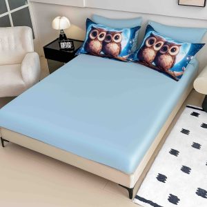 Lenjerie de Crăciun Pat Dublu cu Elastic - Imprimeu 5D 6 Piese - imagine 1