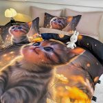 Lenjerie de Crăciun Pat Dublu cu Elastic - Imprimeu 5D 6 Piese - imagine 1