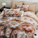 Lenjerie de Crăciun Pat Dublu cu Elastic - Imprimeu 5D 6 Piese - imagine 1