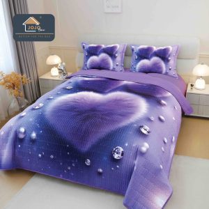 Set Cuvertura Pat Craciun 220×240 cm + 2 Fete Perna 50×70 cm 5D