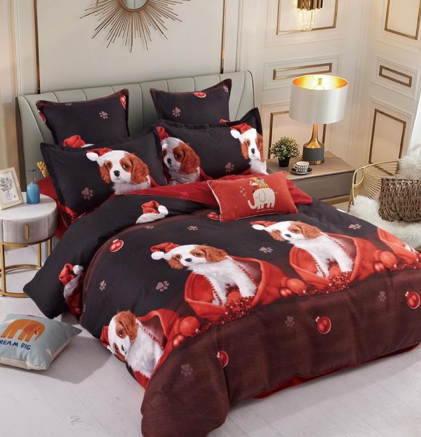 Lenjerie de Crăciun Pat Single - Bumbac Finet 3 Piese