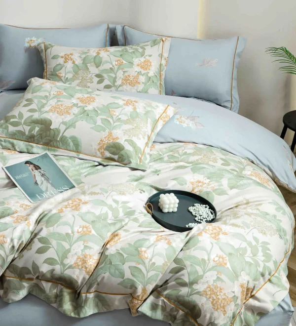 Lenjerie Pat Dublu cu Elastic Bumbac Finet 4 Piese Cutie Cadou - imagine 1