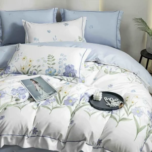 Lenjerie Pat Dublu cu Elastic Bumbac Finet 4 Piese Cutie Cadou - imagine 1