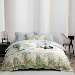 Lenjerie Pat Dublu cu Elastic Bumbac Finet 4 Piese Cutie Cadou