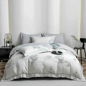 Lenjerie Pat Dublu cu Elastic Bumbac Finet 4 Piese Cutie Cadou