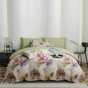 Lenjerie Pat Dublu cu Elastic Bumbac Finet 4 Piese Cutie Cadou