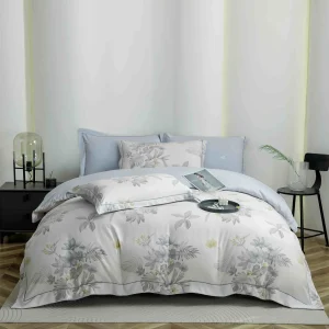 Lenjerie Pat Dublu cu Elastic Bumbac Finet 4 Piese Cutie Cadou