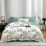 Lenjerie Pat Dublu cu Elastic Bumbac Finet 4 Piese Cutie Cadou