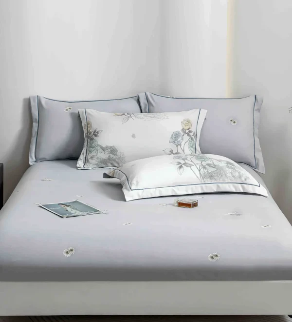 Lenjerie Pat Dublu cu Elastic Bumbac Finet 4 Piese Cutie Cadou - imagine 1