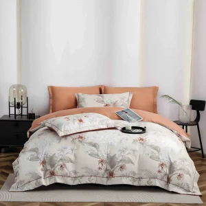 Lenjerie Pat Dublu cu Elastic Bumbac Finet 4 Piese Cutie Cadou