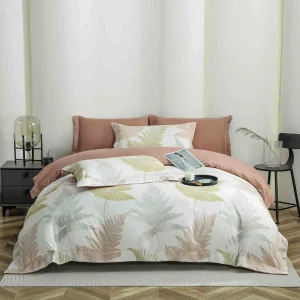 Lenjerie Pat Dublu cu Elastic Bumbac Finet 4 Piese Cutie Cadou