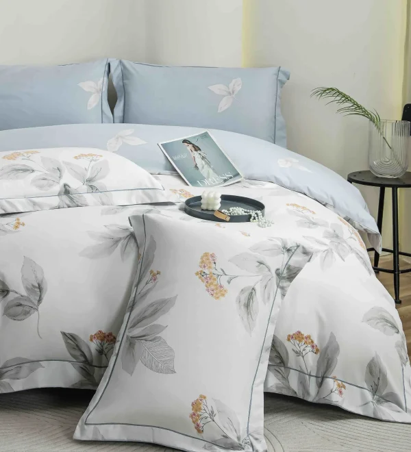 Lenjerie Pat Dublu cu Elastic Bumbac Finet 4 Piese Cutie Cadou - imagine 1