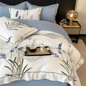 Lenjerie Pat Dublu cu Elastic Bumbac Finet 4 Piese Cutie Cadou - imagine 1